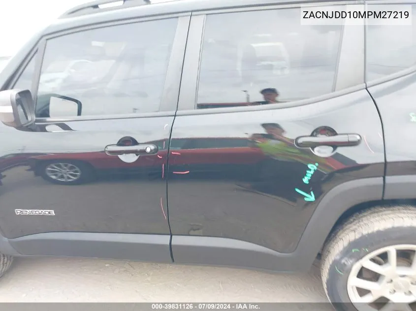 2021 Jeep Renegade Limited 4X4 VIN: ZACNJDD10MPM27219 Lot: 39831126