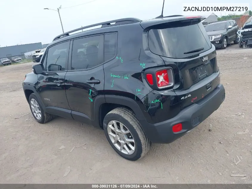 ZACNJDD10MPM27219 2021 Jeep Renegade Limited 4X4