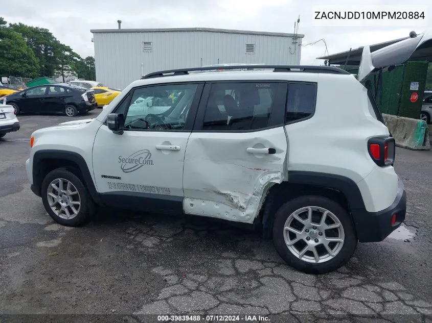 2021 Jeep Renegade Limited 4X4 VIN: ZACNJDD10MPM20884 Lot: 39839488