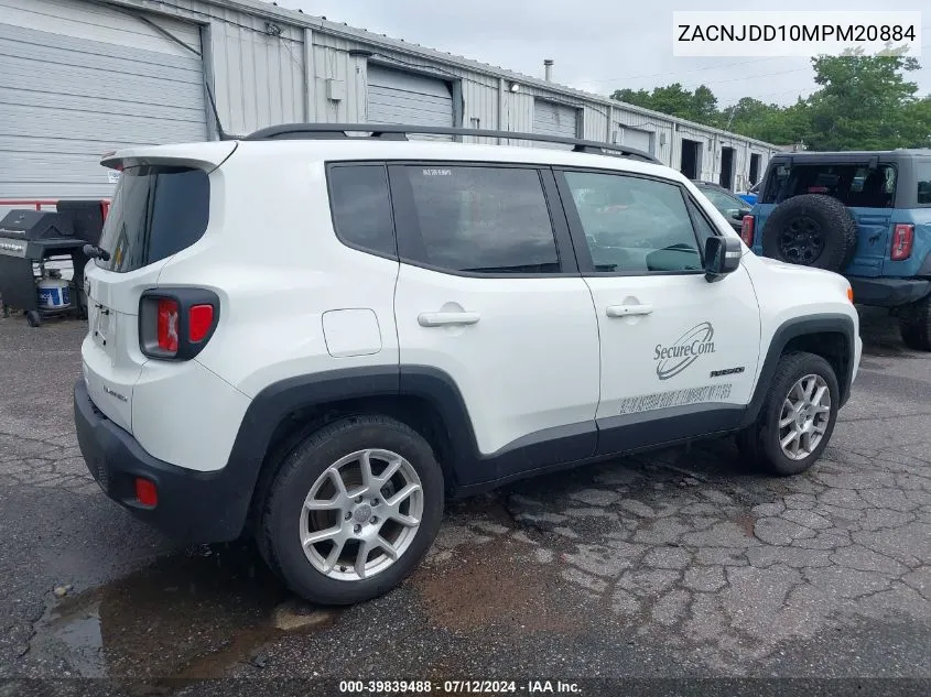 ZACNJDD10MPM20884 2021 Jeep Renegade Limited 4X4