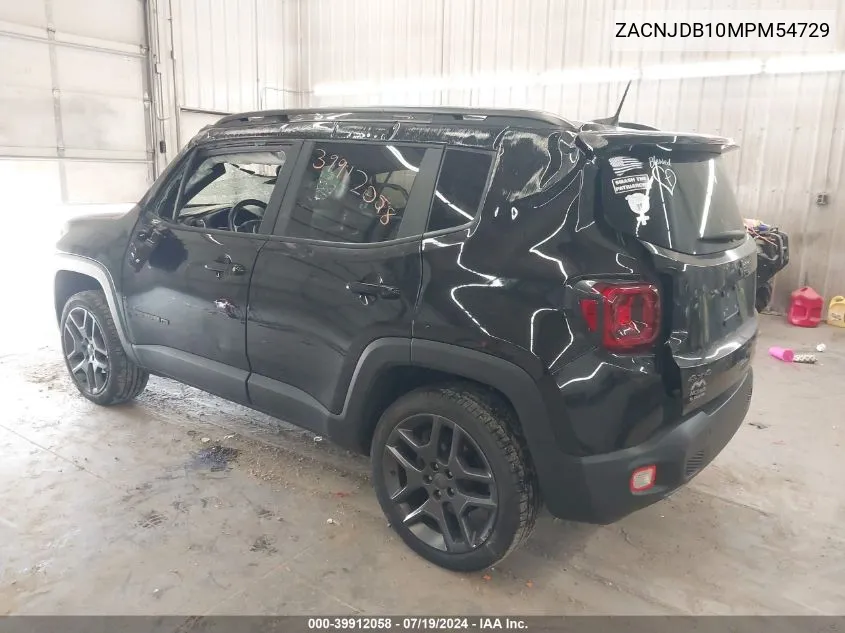 ZACNJDB10MPM54729 2021 Jeep Renegade 80Th Anniversary 4X4