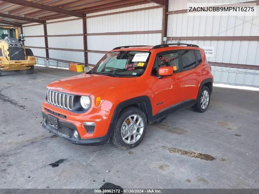 2021 Jeep Renegade Latitude Fwd VIN: ZACNJCBB9MPN16275 Lot: 39962172