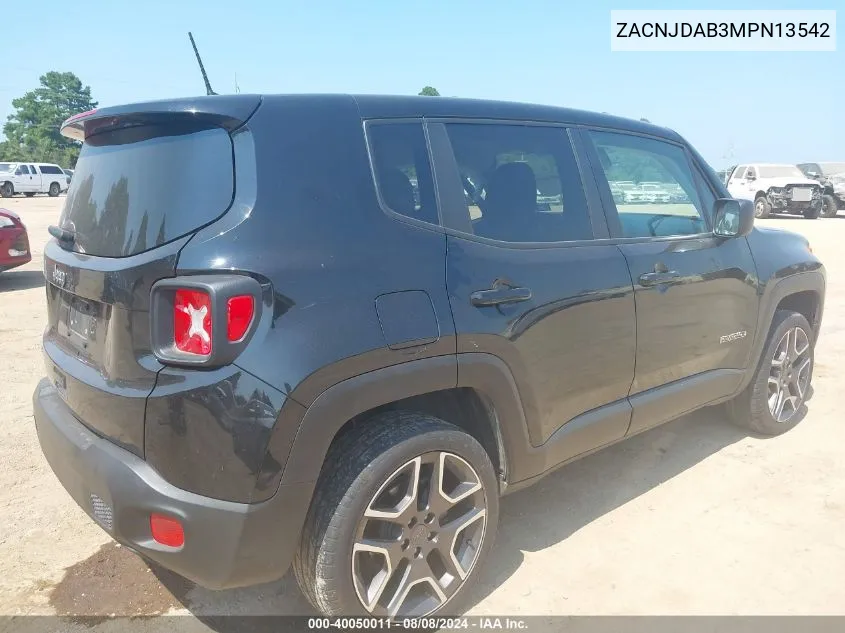 2021 Jeep Renegade Jeepster 4X4 VIN: ZACNJDAB3MPN13542 Lot: 40050011