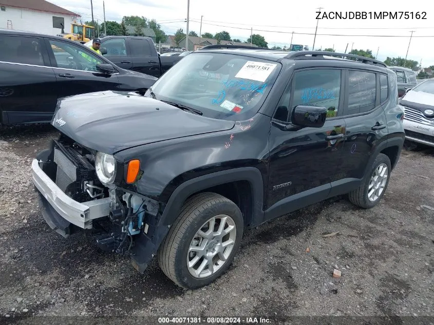 2021 Jeep Renegade Latitude 4X4 VIN: ZACNJDBB1MPM75162 Lot: 40071381