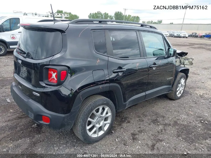 2021 Jeep Renegade Latitude 4X4 VIN: ZACNJDBB1MPM75162 Lot: 40071381