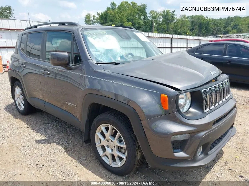 ZACNJCBB3MPM76744 2021 Jeep Renegade Latitude Fwd