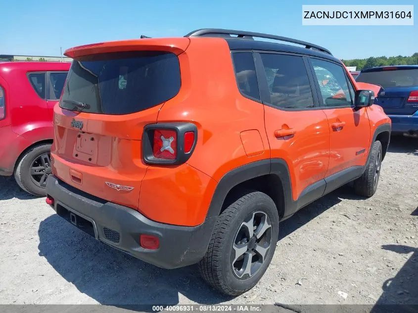 ZACNJDC1XMPM31604 2021 Jeep Renegade Trailhawk 4X4