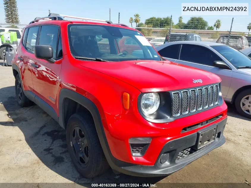 2021 Jeep Renegade Sport 4X4 VIN: ZACNJDABXMPN24392 Lot: 40163369