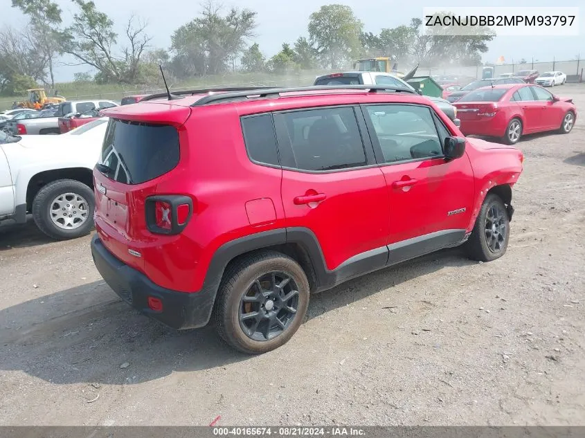 2021 Jeep Renegade Latitude VIN: ZACNJDBB2MPM93797 Lot: 40165674