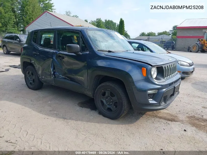 ZACNJDAB0MPM25208 2021 Jeep Renegade Sport 4X4