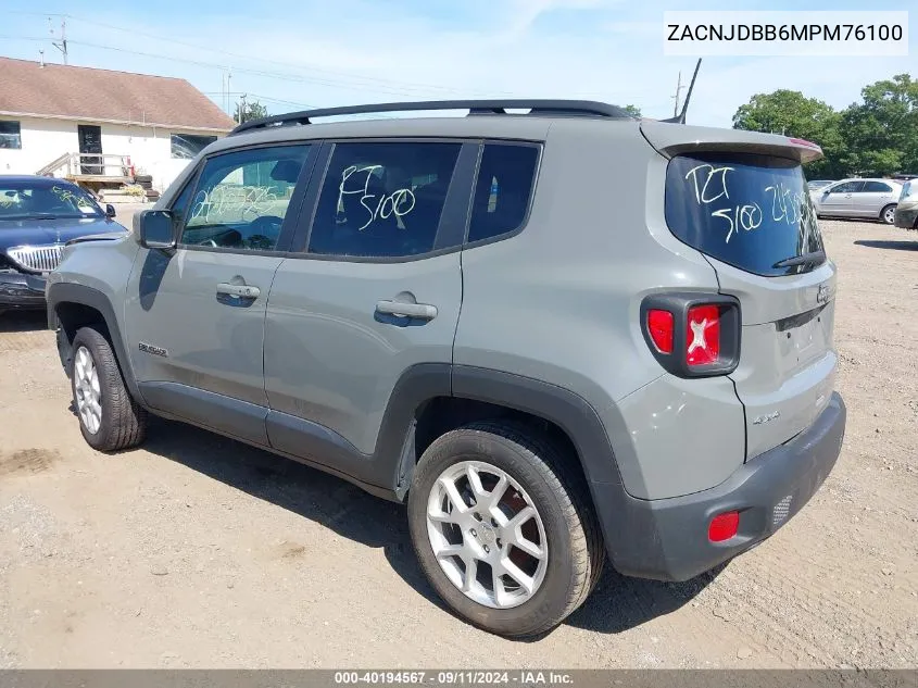 ZACNJDBB6MPM76100 2021 Jeep Renegade Latitude 4X4