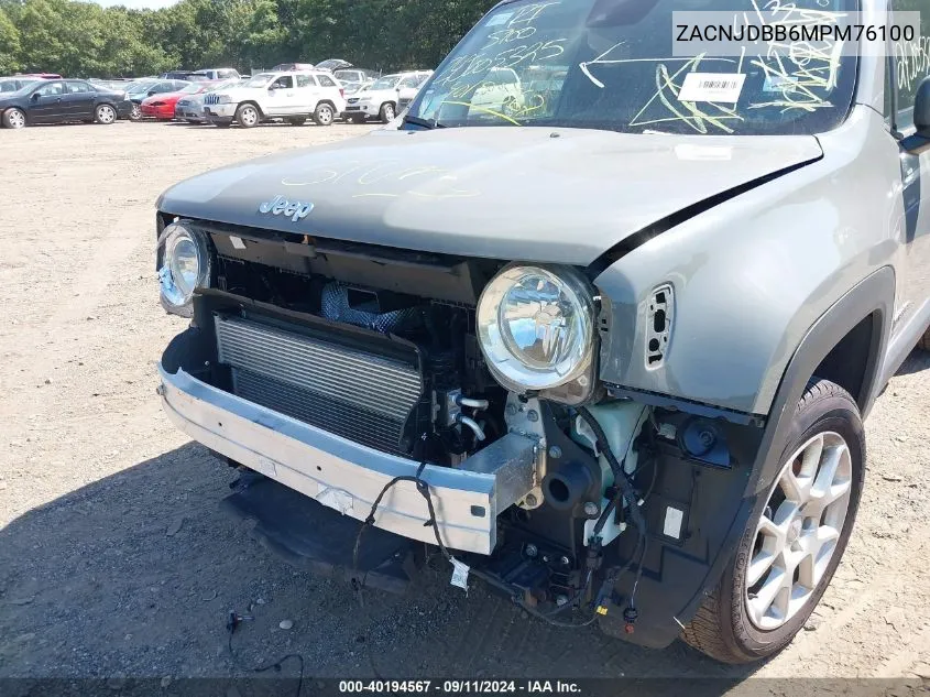 ZACNJDBB6MPM76100 2021 Jeep Renegade Latitude 4X4