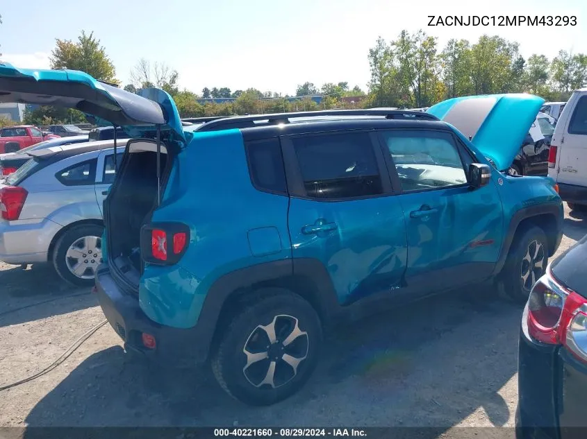 ZACNJDC12MPM43293 2021 Jeep Renegade Trailhawk 4X4