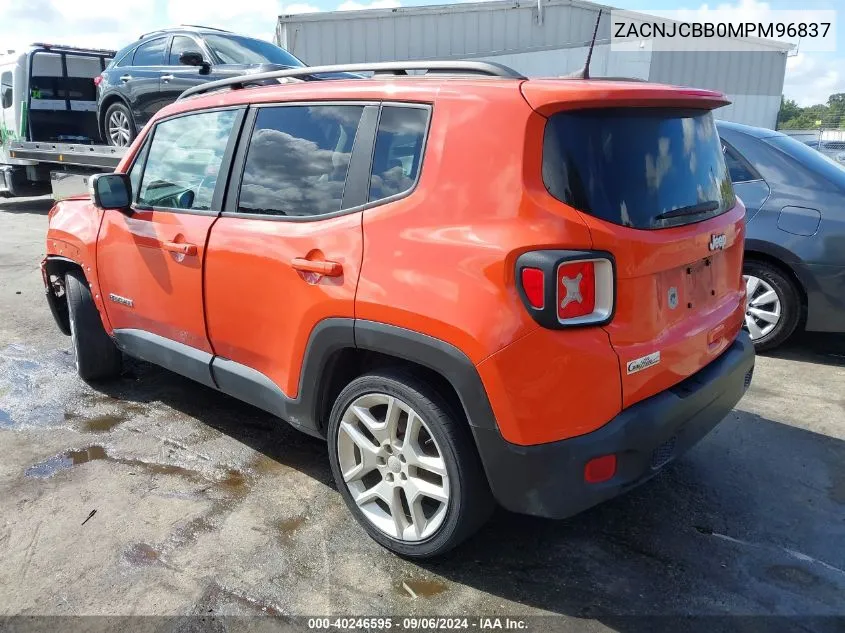 2021 Jeep Renegade Islander Fwd VIN: ZACNJCBB0MPM96837 Lot: 40246595