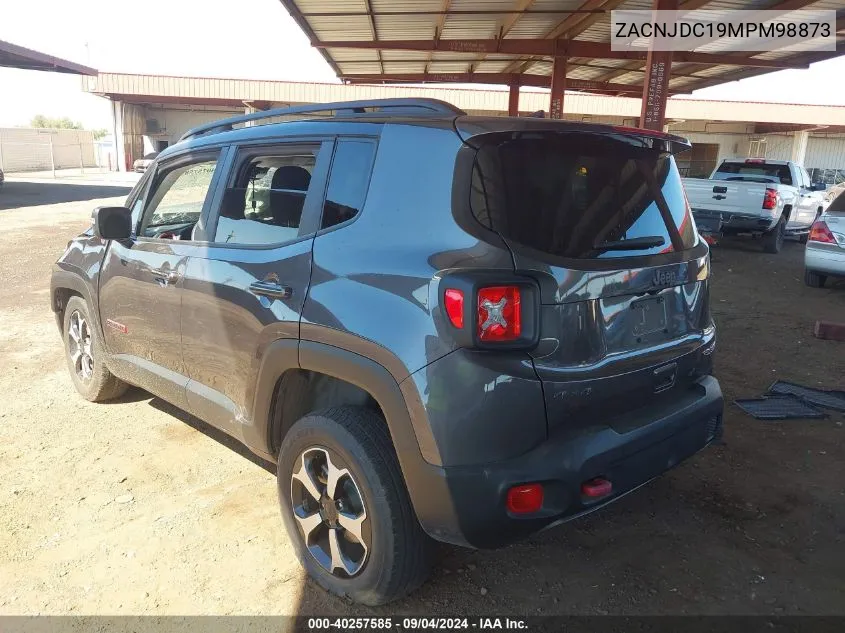 2021 Jeep Renegade Trailhawk VIN: ZACNJDC19MPM98873 Lot: 40257585