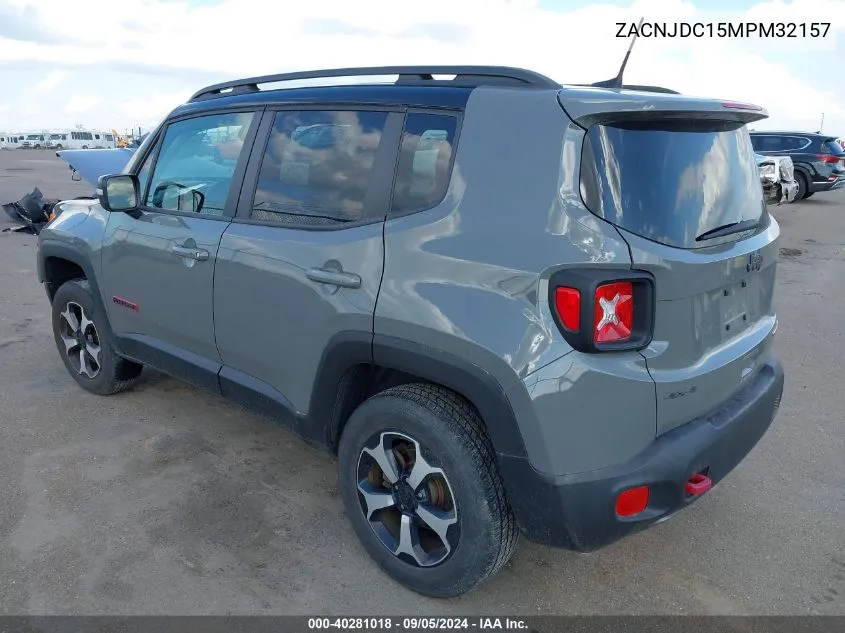 2021 Jeep Renegade Trailhawk 4X4 VIN: ZACNJDC15MPM32157 Lot: 40281018