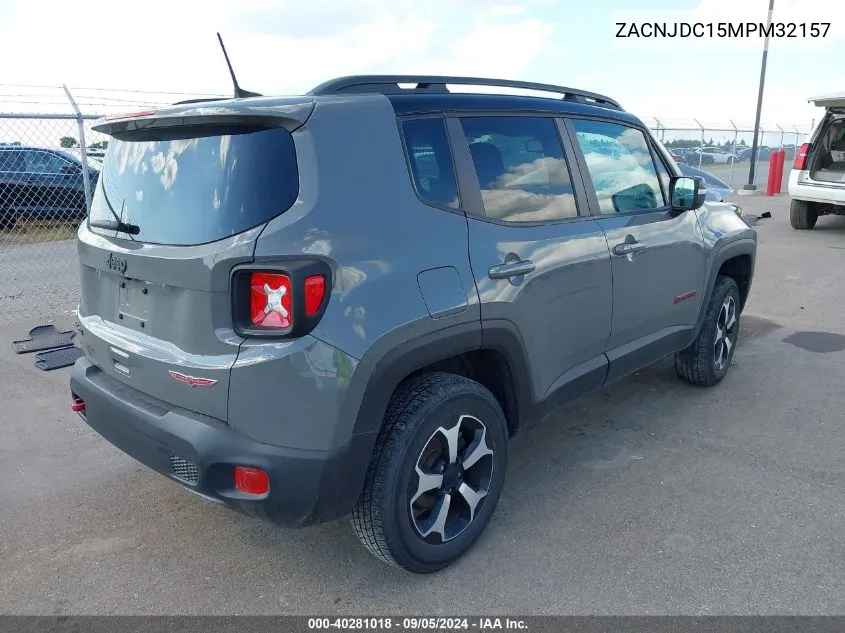 ZACNJDC15MPM32157 2021 Jeep Renegade Trailhawk 4X4