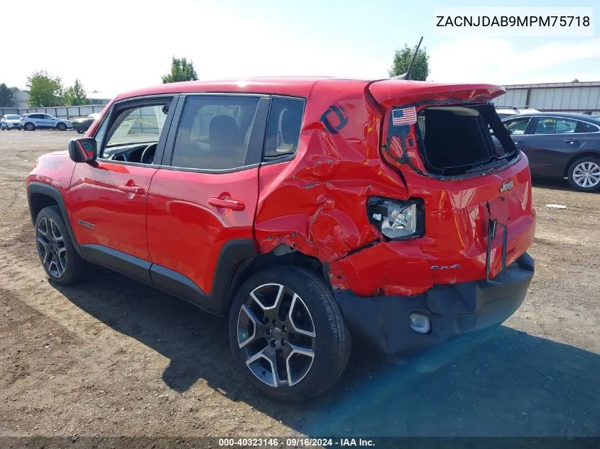 2021 Jeep Renegade Sport/Upland/Jeepster VIN: ZACNJDAB9MPM75718 Lot: 40323146