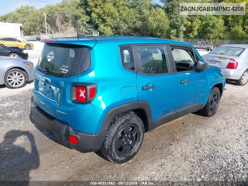 2021 Jeep Renegade Sport/Jeepster VIN: ZACNJCAB3MPM24208 Lot: 40331062