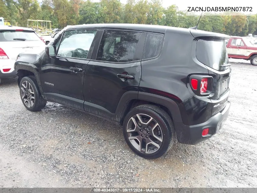 2021 Jeep Renegade Sport/Upland/Jeepster VIN: ZACNJDAB5MPN07872 Lot: 40343017