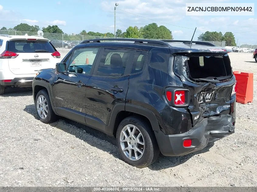 2021 Jeep Renegade Latitude Fwd VIN: ZACNJCBB0MPN09442 Lot: 40366076