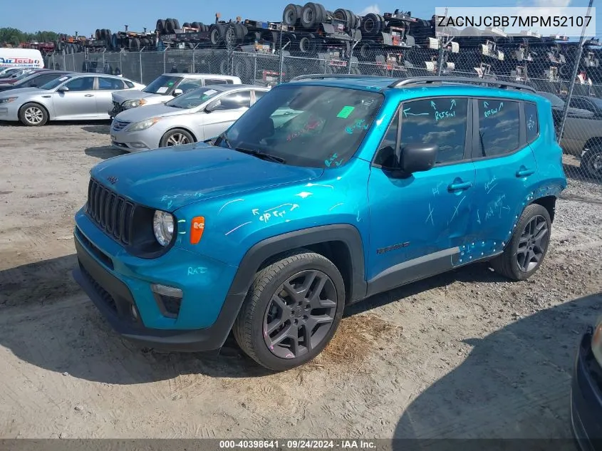 2021 Jeep Renegade Latitude VIN: ZACNJCBB7MPM52107 Lot: 40398641