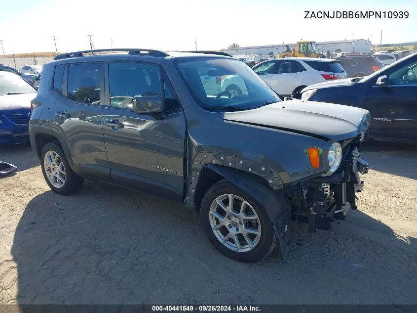 2021 Jeep Renegade Latitude VIN: ZACNJDBB6MPN10939 Lot: 40441549