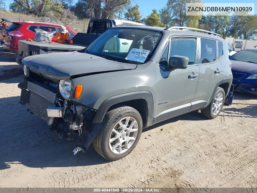 2021 Jeep Renegade Latitude VIN: ZACNJDBB6MPN10939 Lot: 40441549