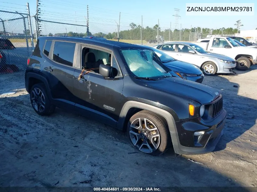 2021 Jeep Renegade Jeepster Fwd VIN: ZACNJCAB3MPM29781 Lot: 40454601