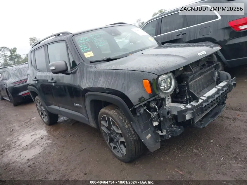 2021 Jeep Renegade Limited 4X4 VIN: ZACNJDD12MPM20286 Lot: 40464794