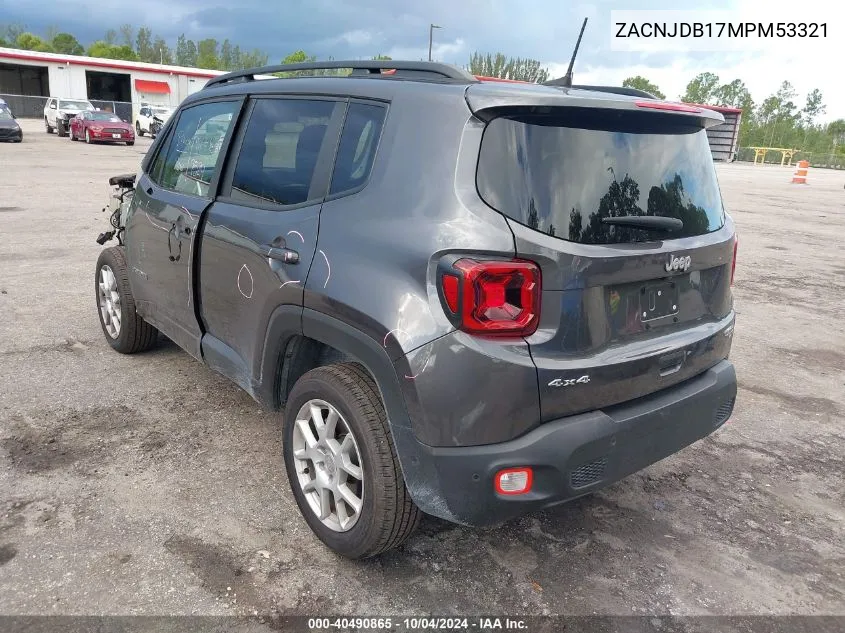 ZACNJDB17MPM53321 2021 Jeep Renegade Latitude 4X4