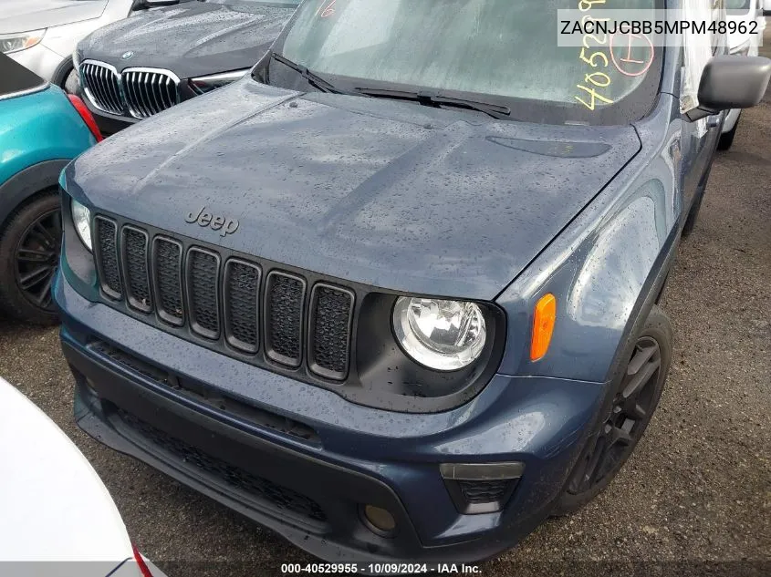 2021 Jeep Renegade Latitude Fwd VIN: ZACNJCBB5MPM48962 Lot: 40529955