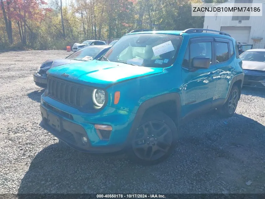 2021 Jeep Renegade 80Th Anniversary 4X4 VIN: ZACNJDB10MPM74186 Lot: 40550178