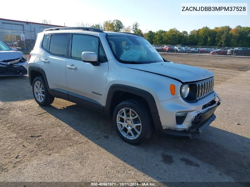 2021 Jeep Renegade Latitude 4X4 VIN: ZACNJDBB3MPM37528 Lot: 40567871