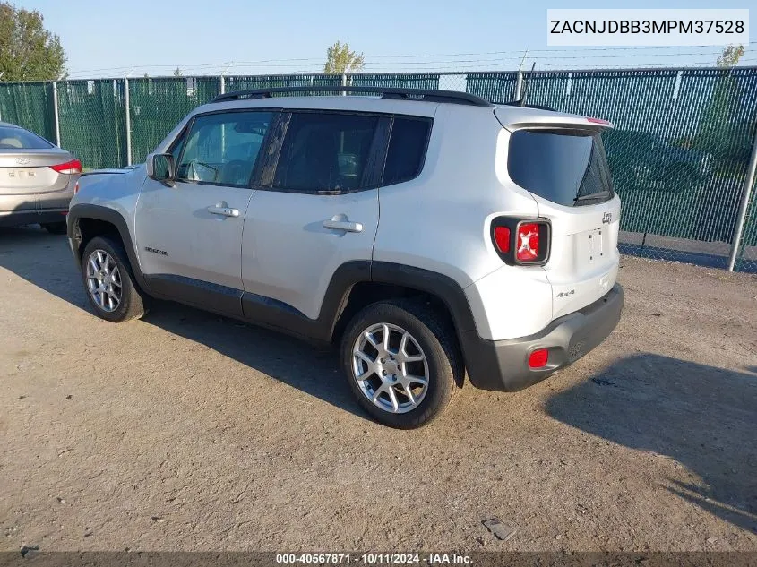 2021 Jeep Renegade Latitude 4X4 VIN: ZACNJDBB3MPM37528 Lot: 40567871