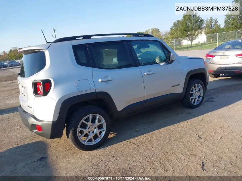 2021 Jeep Renegade Latitude 4X4 VIN: ZACNJDBB3MPM37528 Lot: 40567871