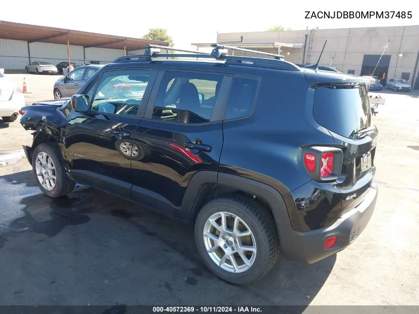 2021 Jeep Renegade Latitude 4X4 VIN: ZACNJDBB0MPM37485 Lot: 40572369