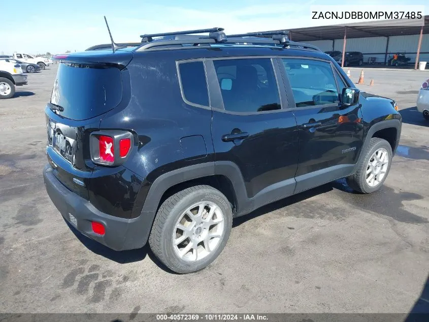 2021 Jeep Renegade Latitude 4X4 VIN: ZACNJDBB0MPM37485 Lot: 40572369