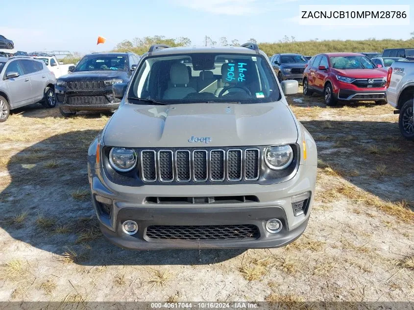 2021 Jeep Renegade Latitude Fwd VIN: ZACNJCB10MPM28786 Lot: 40617044