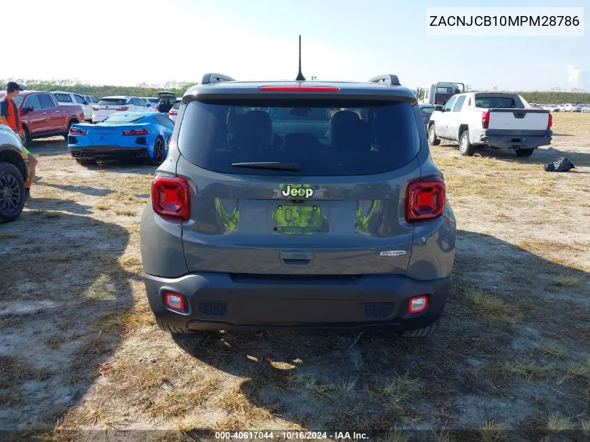 2021 Jeep Renegade Latitude Fwd VIN: ZACNJCB10MPM28786 Lot: 40617044