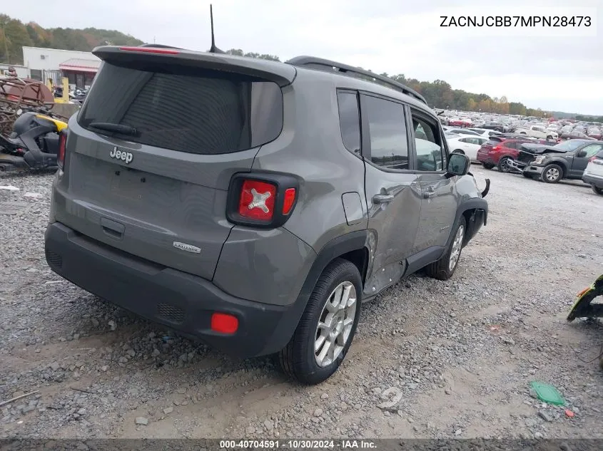 2021 Jeep Renegade Latitude Fwd VIN: ZACNJCBB7MPN28473 Lot: 40704591