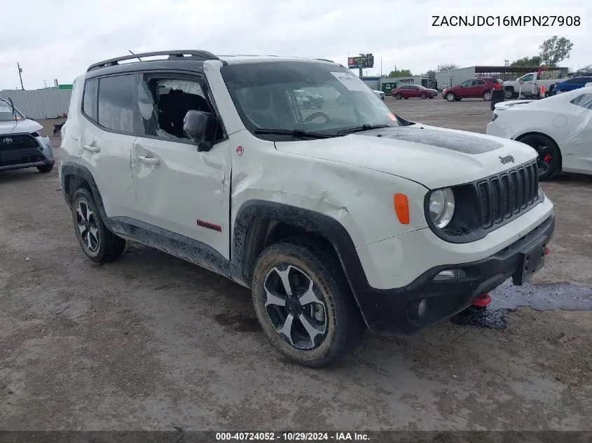 2021 Jeep Renegade Trailhawk 4X4 VIN: ZACNJDC16MPN27908 Lot: 40724052