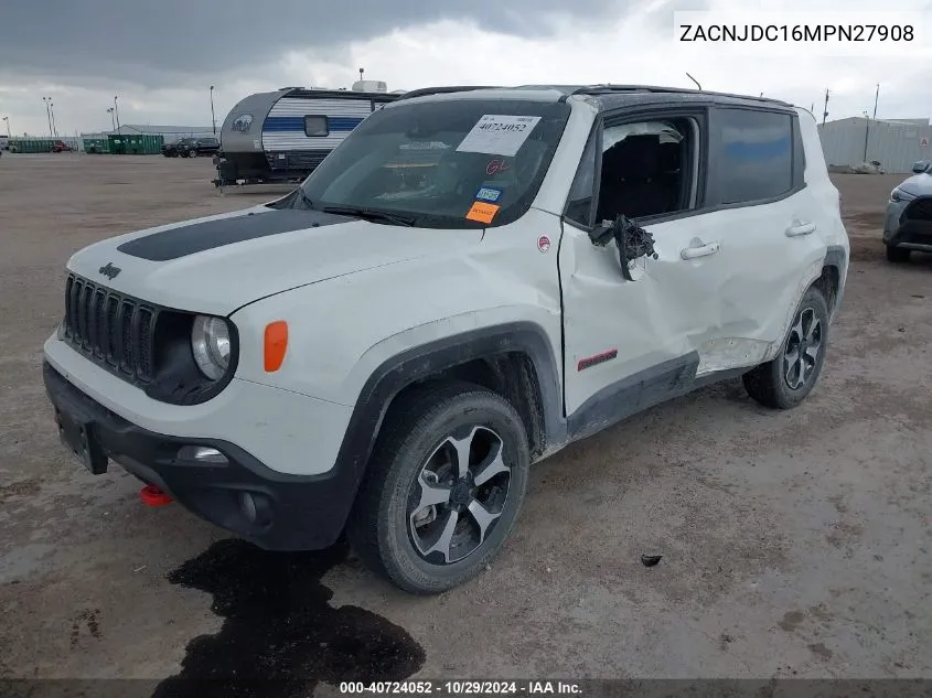 2021 Jeep Renegade Trailhawk 4X4 VIN: ZACNJDC16MPN27908 Lot: 40724052