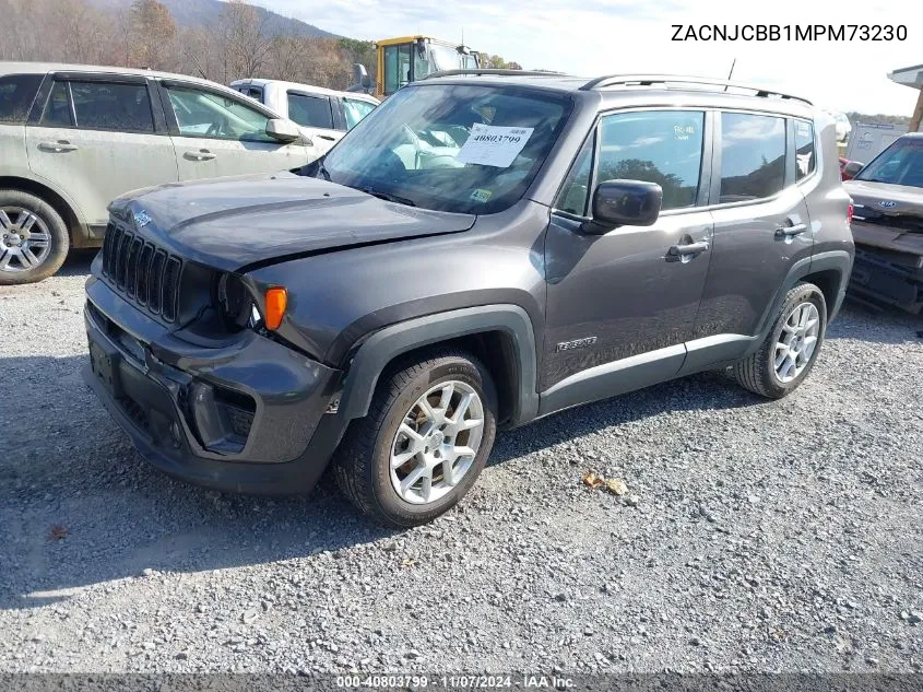 2021 Jeep Renegade Latitude Fwd VIN: ZACNJCBB1MPM73230 Lot: 40803799