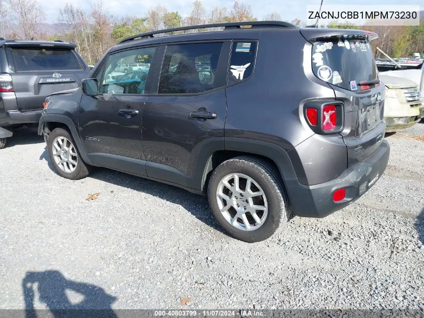 2021 Jeep Renegade Latitude Fwd VIN: ZACNJCBB1MPM73230 Lot: 40803799