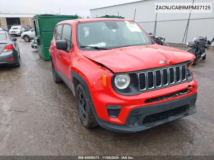 2021 Jeep Renegade Sport Fwd VIN: ZACNJCAB9MPM37125 Lot: 40809373