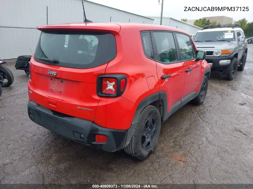 2021 Jeep Renegade Sport Fwd VIN: ZACNJCAB9MPM37125 Lot: 40809373