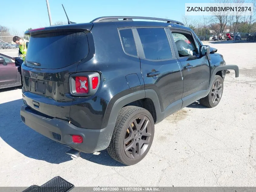 2021 Jeep Renegade 80Th Anniversary 4X4 VIN: ZACNJDBB3MPN12874 Lot: 40812060