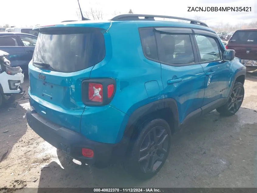 2021 Jeep Renegade 80Th Anniversary 4X4 VIN: ZACNJDBB4MPN35421 Lot: 40822370