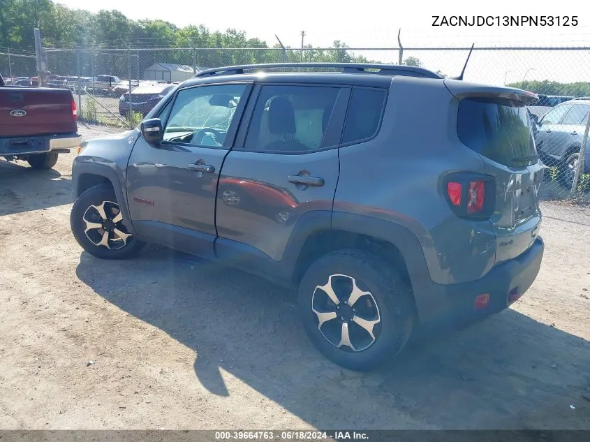 ZACNJDC13NPN53125 2022 Jeep Renegade Trailhawk 4X4